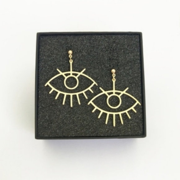 Minimalist Eye Drop Earrings - Picture 5 of 7